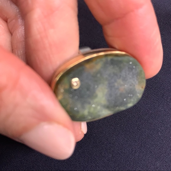 Jamie Joseph Green Druzy with Diamond - Picture 6 of 8